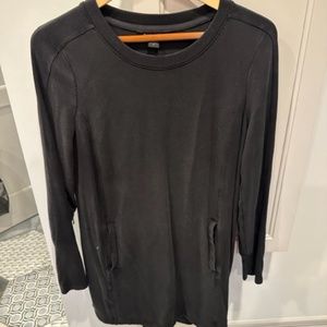 Athleta womens black above the knee dress size medium.